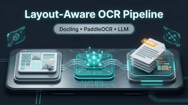 Layout Aware OCR pipeline for document data extraction